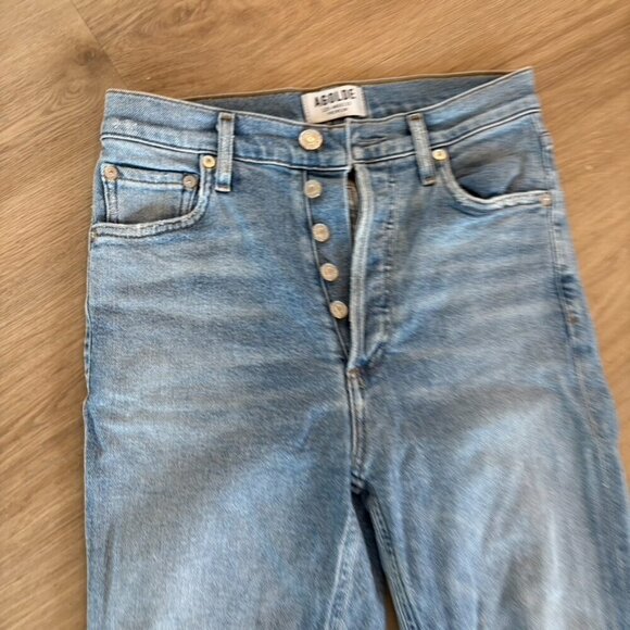 Agolde Nico High Rise Boyfriend Button Fly Jeans Size 24 Slim - Picture 4 of 8